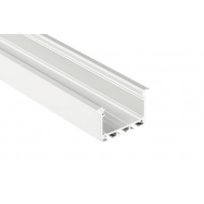 Hliníkový profil pre LED pásik , 2 meter/db , zapustený , strieborný elox , široký , INSO , vodočírym krytom