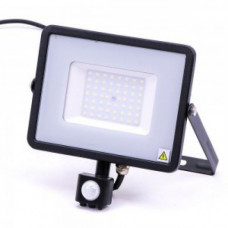 LED reflektor , 50 W , pohybový senzor , denná biela , SAMSUNG chip , 5 rokov záruky , IP65 , čierny
