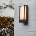  LED svietidlo, bočné, 13 W, teplá biela, čierne, vonkajšie, so senzorom pohybu, IP54, LUTEC, QUBO