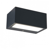  LED svietidlo, bočné, dvojitého smeru, 11 W, prírodná biela, tmavosivá, vonkajšie, IP54, LUTEC, GEMINI
