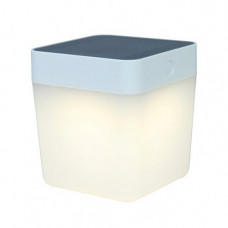 LED svietidlo, vonkajšie, 1W, solárne, stmievateľné, teplá biela, IP44, biele, LUTEC, TABLE CUBE