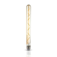 LED žiarovka vláknový efekt , filament , pätica E27 , T30 , 7 W , teplá biela , jantárovo žltá
