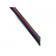 Kábel farebný k RGB LED pásiku, 4 žilový, (čierny, modrý, červený, zelený)