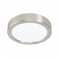 LED panel, 10,5 W, nástenný (povrchový), okrúhly, teplá biela, matný nikel, EGLO, FUEVA 5, 99218