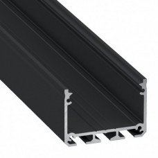 Hliníkový profil pre  LED pás , 2 meter/ks , čierny , široký , ILEDO