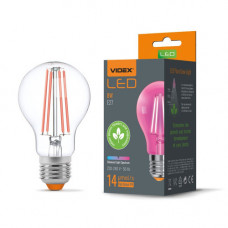 LED lampa na pestovanie rastlín , žiarovka , E27 , vláknový efekt , filament , 8 Watt , VIDEX FITO