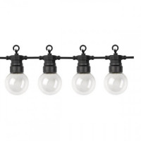 LED svetelná reťaz, vonkajšia, E27, 20 x 0.5W, 13 m, teplá biela, čierna, IP65