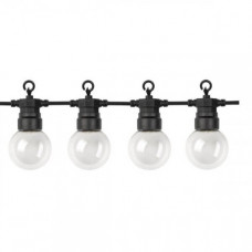 LED svetelná reťaz, vonkajšia, E27, 20 x 0.5W, 13 m, teplá biela, čierna, IP65