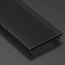 Čierny ( difúzor ) kryt pre hliníkový profil U , ( CORNER , CLICK , DEEP ) , 1 meter