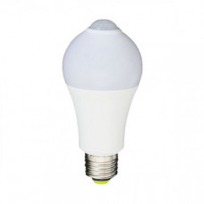 LED žiarovka , snímačom na pohyb , pätica E27 , 7 W , denná biela