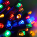 LED sveteľná reťaz , vonkajšia , solárna , 200 LED , 20 m , farebná , IP44