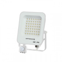 LED reflektor , 30 W , Ultra Slim , SMD , pohybový senzor , studená biela , biely kryt , IP65 , Optonica