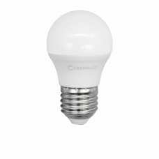 LED svietidlo, žiarovka, guľa, objímka E27, 6W, studená biela, COSMOLED