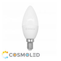 LED svietidlo, žiarovka , sviečka, objímka E14, 6W, teplá biela, COSMOLED