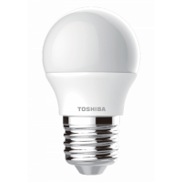 LED svietidlo žiarovka, E27 pätica, 4.7 Watt , 180° , teplá biela , TOSHIBA , 5 rokov záruky