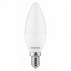 LED svetelný zdroj , žiarovka , sviečka , E14 objímka , 5 Watt , 220° , denná biela , stmievatelný , TOSHIBA , 5 rokov záruky