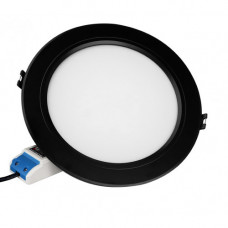  RGB-CCT LED panel, 12W, zatienený, okrúhly, čierny, stmievanie, farebný, nastaviteľný biely odtieň, SMART, Miboxer (Mi-Light), FUT066-B