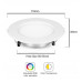 RGB-CCT LED panel, 6 W, vstavaný, okrúhly, čierny, stmievateľný, farebný, nastaviteľný biely odtieň, SMART, Miboxer (Mi-Light), FUT068-B