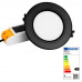 RGB-CCT LED panel, 6 W, vstavaný, okrúhly, čierny, stmievateľný, farebný, nastaviteľný biely odtieň, SMART, Miboxer (Mi-Light), FUT068-B