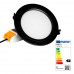 RGB-CCT LED panel, 9W, zasadený, kruhový, čierny, stmievateľný, farebný, nastaviteľný odtieň bielého svetla, SMART, Miboxer (Mi-Light), FUT061-B