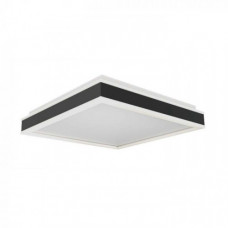  LED svietidlo, štvorcové, stropné, 50 cm, 48W, prírodná biela, hliník, čierne, stmievateľné
