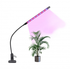  Rastlinná LED lampa, 1 ramenná, 7 wattov, USB, s klipsovacím, stlmoiteľná, časovateľná, IP44, LEDISSIMO GROW