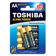  Ceruzová batéria AA (LR6), 1,5 Volt, 6 kusov, odolná, batéria, Alpha Power, TOSHIBA