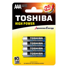  Ceruzová batéria AAA (LR03), 1,5 Volt, 4 kusy, odolná, batéria, High Power, TOSHIBA