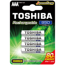  Ceruzová batéria AAA (LR03), 1,2 Volt, 4 kusy, odolná, batéria, dobíjateľná, High Power, TOSHIBA