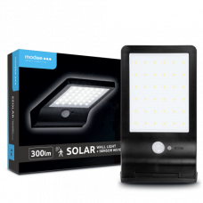  LED reflektor, solárne napájanie, s pohybovým senzorom, 300 lm, studená biela, IP44, Modee
