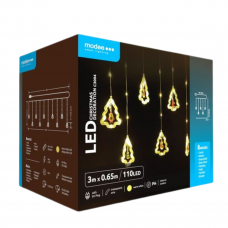 LED svetelná reťaz, vnútorná, teplá biela, vianočný stromček, 110 LED, 6 m, IP44, Modee