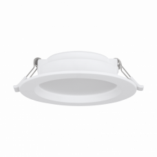 LED panel, zapustený, 6W, okrúhly, biely, 11,7 cm, teplá biela, plast, EGLO, ECO RANGE, IDUN-E, 74103