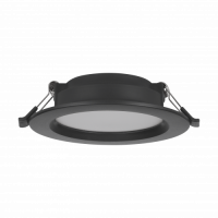 LED panel, zapustený, 6W, okrúhly, čierny, 11,7 cm, neutrálná biela, plast, EGLO, ECO RANGE, IDUN-E, 74161