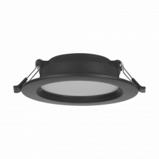 LED panel, zapustený, 6W, okrúhly, čierny, 11,7 cm, neutrálná biela, plast, EGLO, ECO RANGE, IDUN-E, 74161