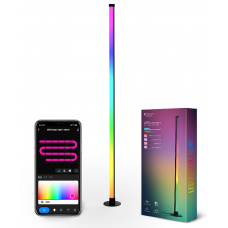 LED svietidlo, stojacia lampa, 135 cm, s diaľkovým ovládaním, RGB + IC (digitálne), reagujúca na hudbu, USB, WIFI/Infravermén, TUYA kompatibilná, LEDISSIMO AMBIENT LIGHT