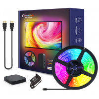 Sada digitálneho LED pásu s HDMI BOX-om, funkcia synchronizácie obrazu TV, RGB + IC (digitálny), 3,8 m, WiFi/Bluetooth, TUYA, LEDISSIMO AMBIENT LIGHT